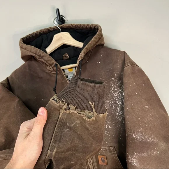 Vintage Carhartt Brown Hooded Jacket - Picture 3 of 6